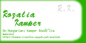 rozalia kamper business card